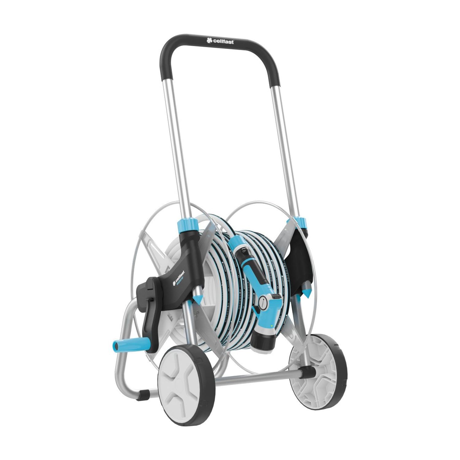 Cellfast 55-064 - Carro portamanguera con ruedas 3/4" 20 m ENERGO