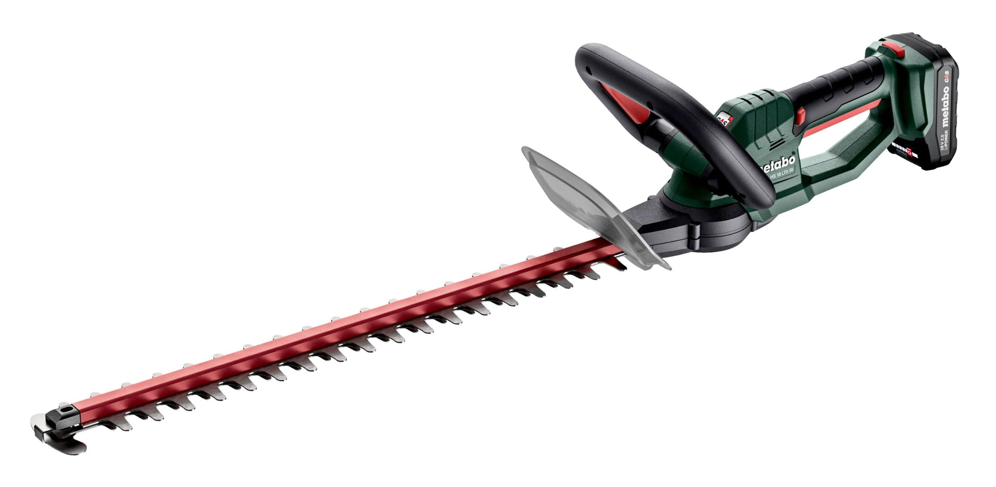 Metabo 601718500 - Cortasetos de batería HS 18 LTX 55 18 V, espada de 55 cm, 2 baterías 2,0 Ah
