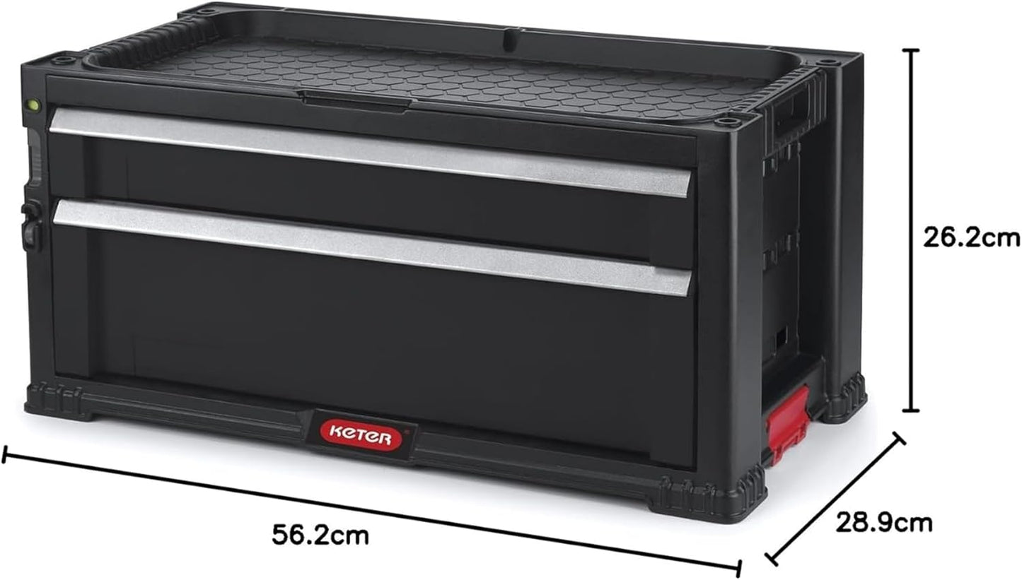 KETER 237790 Caja de herramientas sin herramientas, color negro