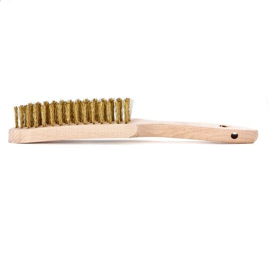 LessMann 107441 - Hand brushes 4 rows brass wire MES crimped 0,25 mm "LESSMANN"
