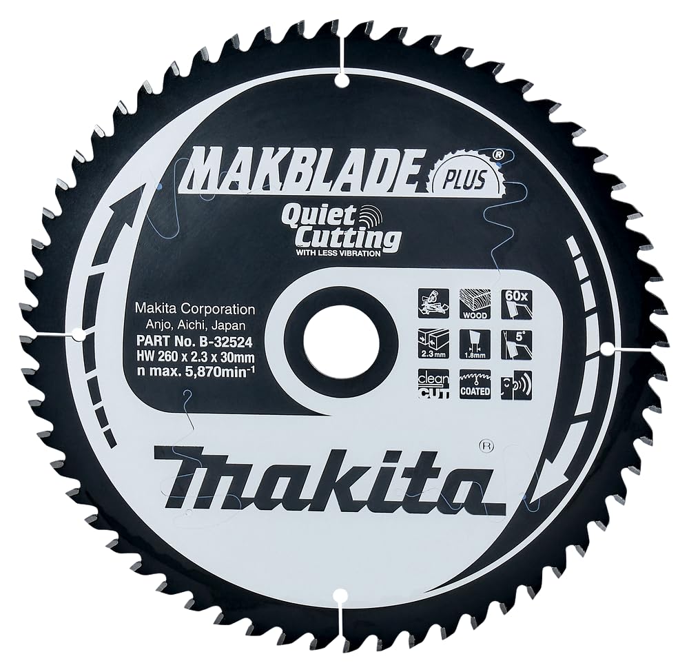 Makita B-32524 - Hoja de Sierra Circular TCT 260x30mm 60T Madera