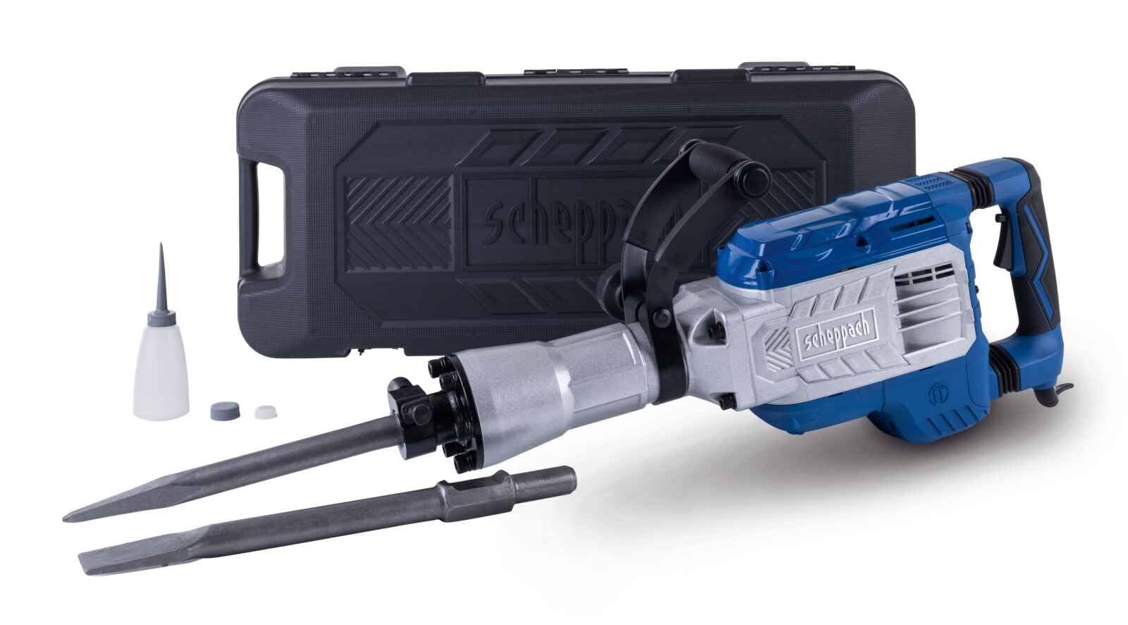 Scheppach 5908206901 - Martillo demoledor AB1900, 1900 W, 60 J, Con maletín con ruedas