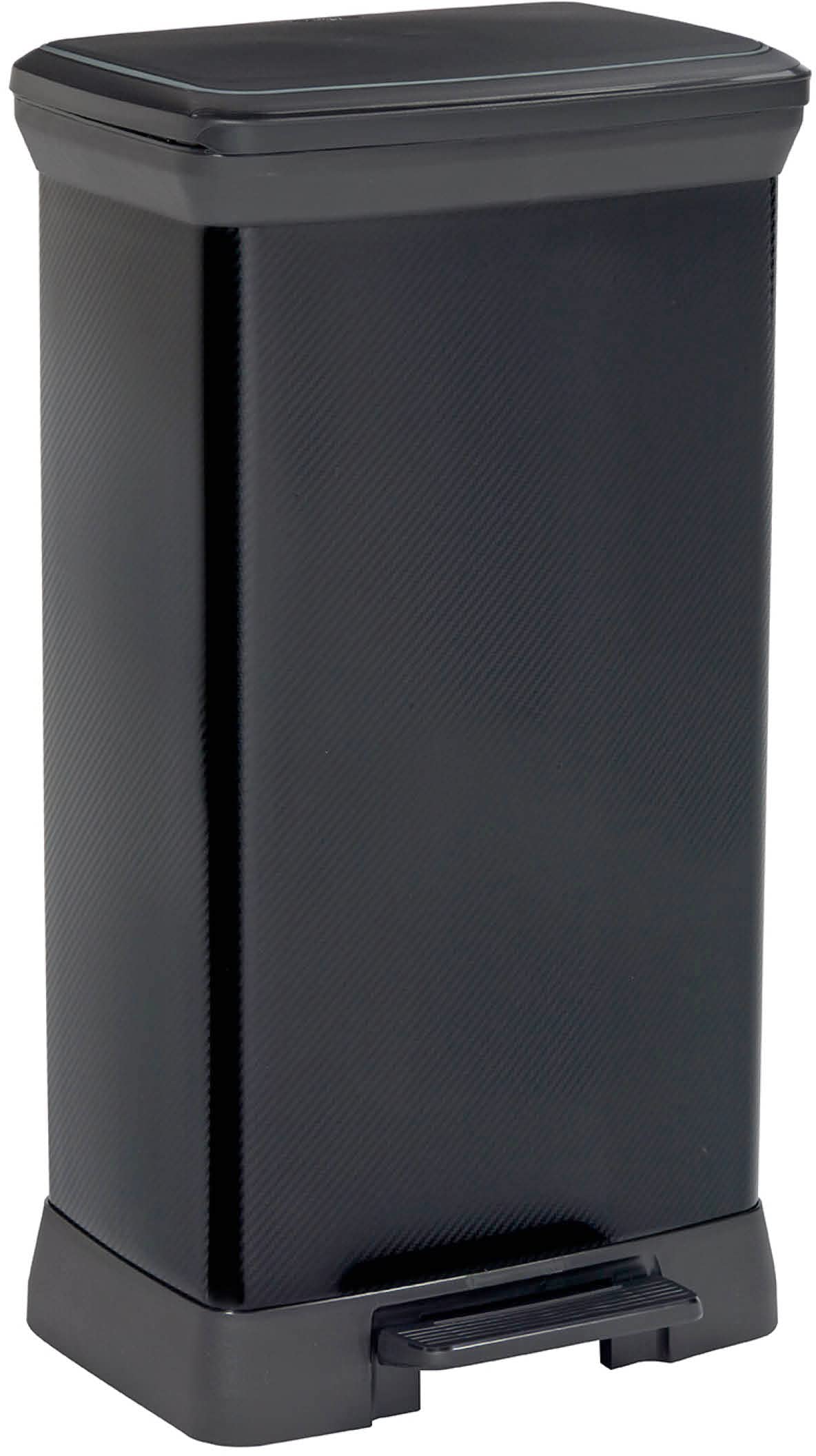 Keter 187178 - Cubo de basura con pedal Metallics 50 L negro