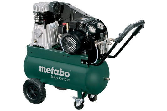 Metabo 601536000 - Compresor de pistón por correa Mega 400-50 W, calderín 50 l, 10 bar, 2,2 kW