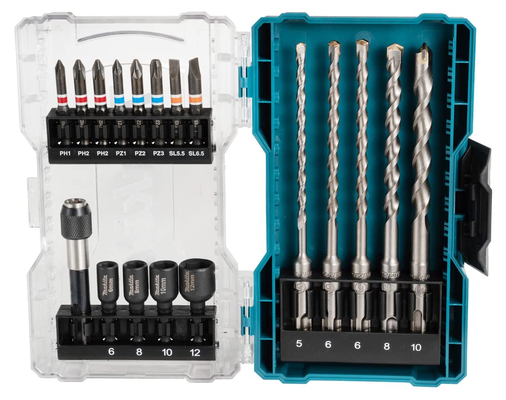 Makita E-07026 - Juego de brocas y brocas (Lote de 18 uds)