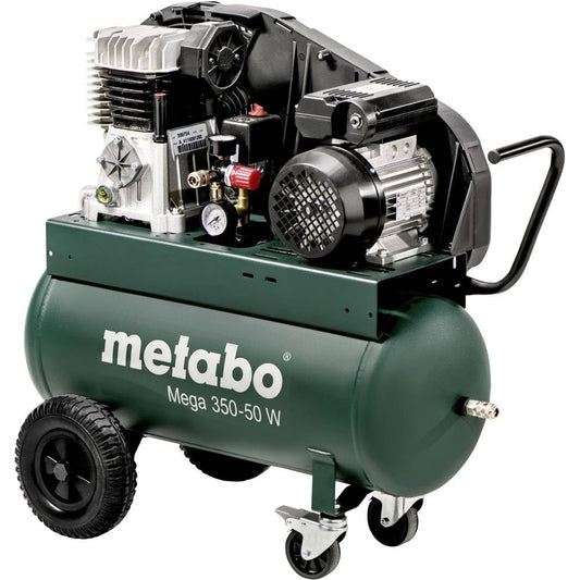 Metabo 601589000 - Compresor de pistón Mega 350-50 W, calderín 50 l, 10 bar, 2,2 kW, monofásico