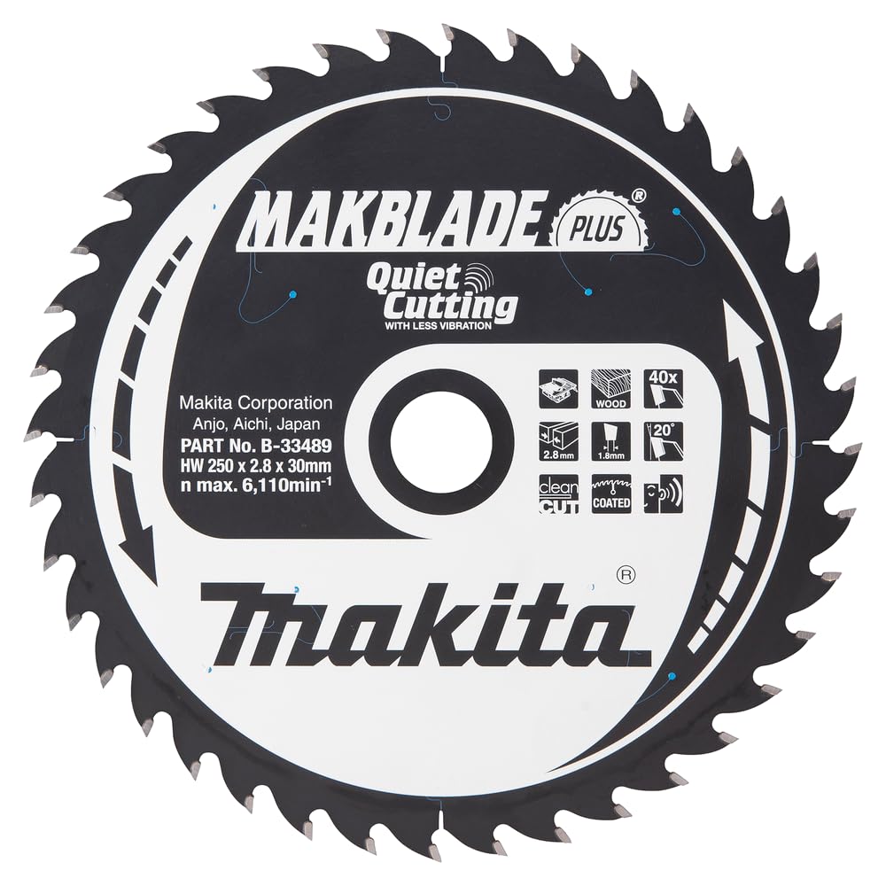 Makita B-33489 - Makblade + hoja, 250 x 30 mm, 40 dientes, B de 33489