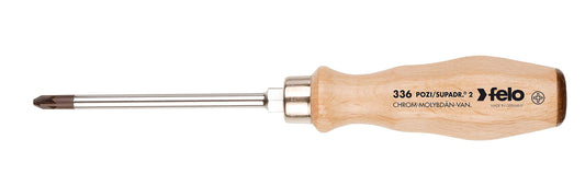 Felo 33610290 - Destornillador con mango de madera Felo Serie 336 PZ1x80 mm.