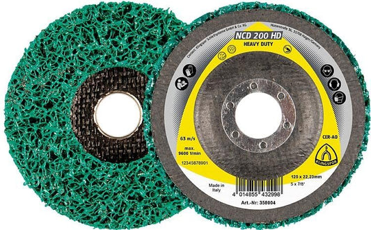 Klingspor 358004 - Disco de limpieza de no tejido NCD 200 HD extra grueso, 125 x 22,23 mm