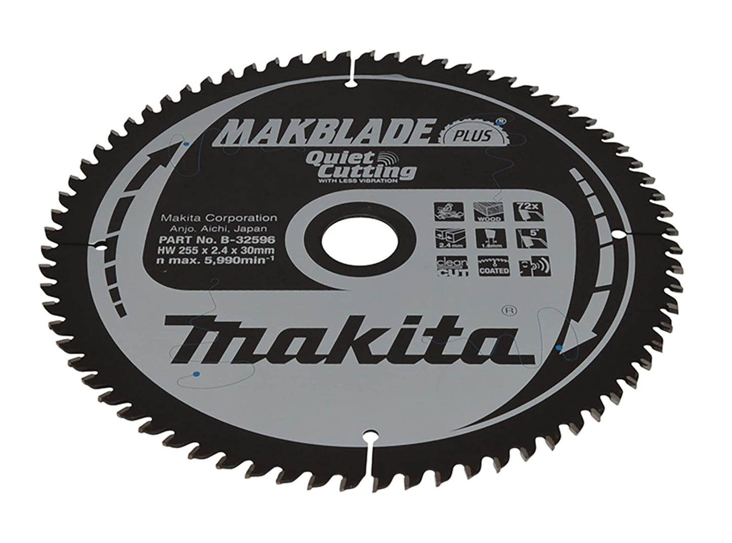 Makita B-32596 - Makblade Hoja, 255 x 30 mm, 72z, B de 32596