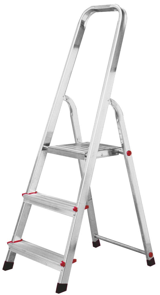 Krause 000712 - Escalera de tijera de aluminio Corda, 3 peldaños