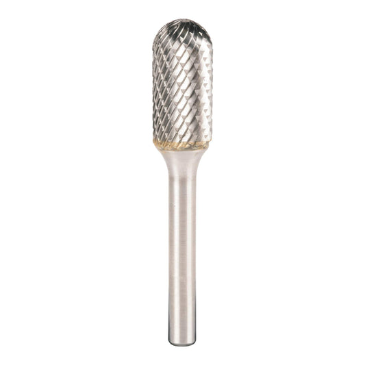 Klingspor 295727 - Fresa rotativa de metal duro HF 100 C cilíndrica con punta redonda WRC, 9,6 x 19 mm, vástago de 6 mm