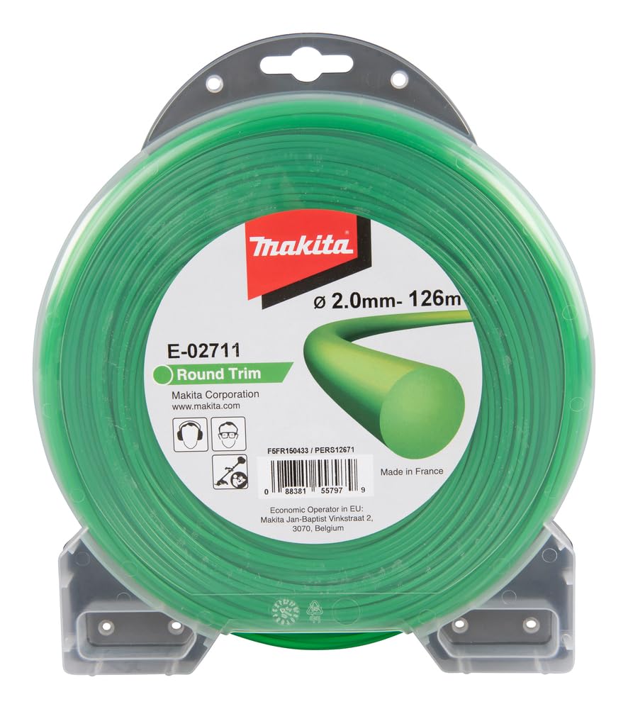 Makita E-02711 - Hilo de nailon redondo 2,0 mm de 126 m