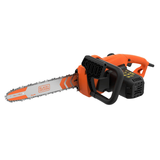 BLACK+DECKER Motosierra eléctrica de 1800W y 35cm con freno de cadena, BECS1835-QS