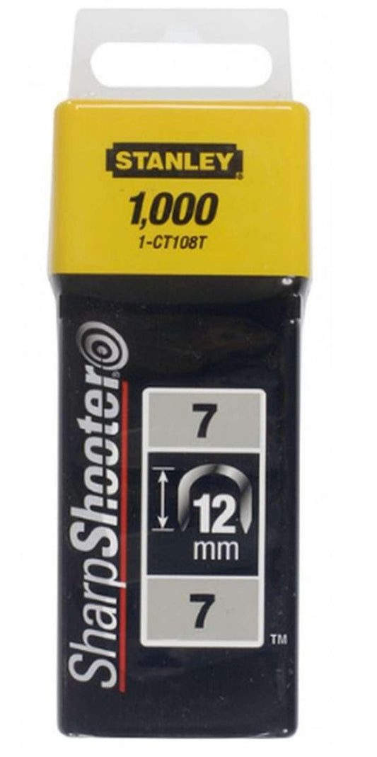 Stanley 1-CT108T - Grapas para cable tipo 7 CT100 de 12 mm, 1000 unidades