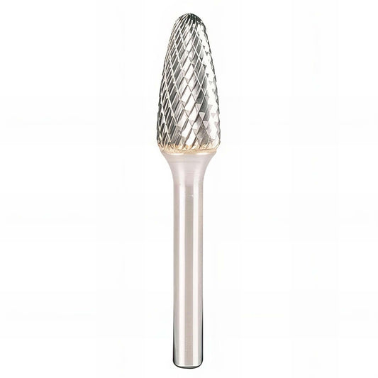 Klingspor 295987 - Fresa rotativa de metal duro HF 100 F de arco redondeado RBF, 9,6 x 19 mm, vástago de 6 mm