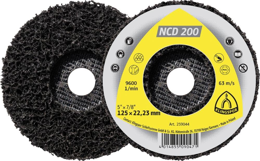 Klingspor 259044 - Disco de limpieza de no tejido NCD 200, 125 x 22,23 mm