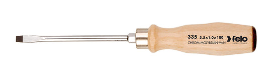 Felo 33503590 - Destornillador con mango de madera Felo Serie 335 3,5x0,6x75 mm.