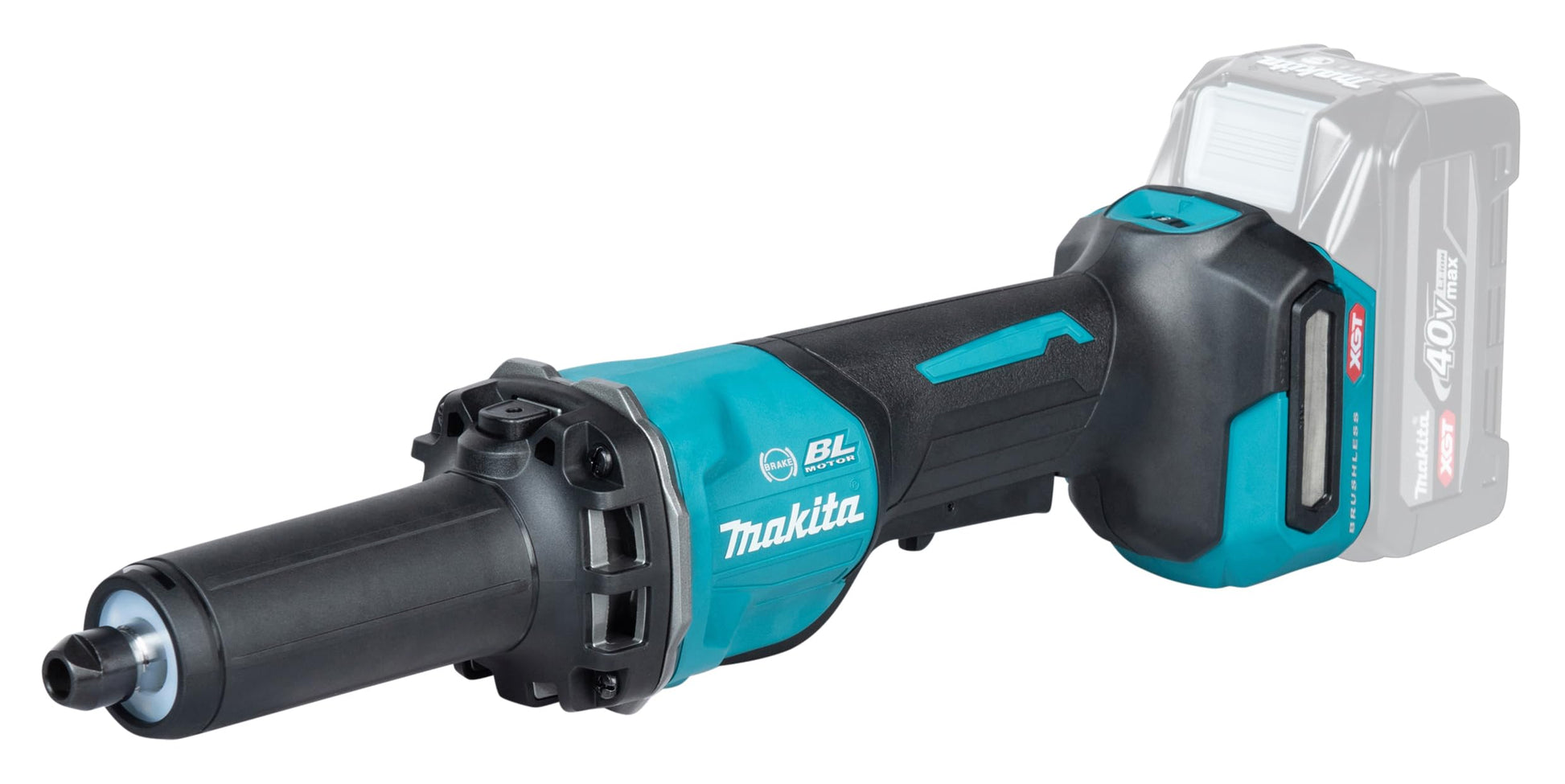 Makita GD002GZ - Lijadora recta inalámbrica 40 V, máx. sin batería, sin cargador con interruptor de remo
