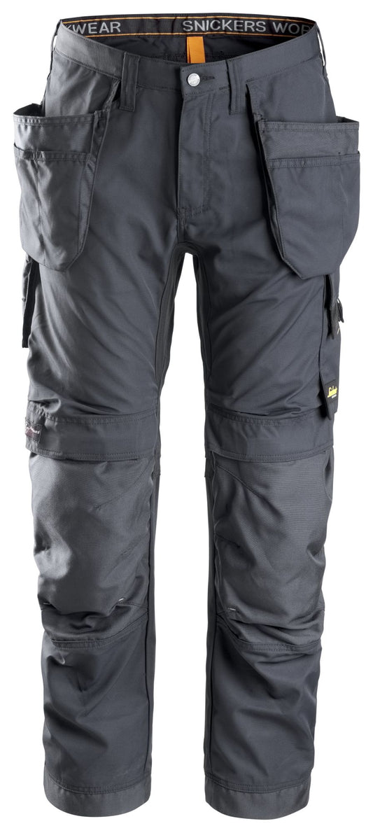 Snickers Workwear 6201 Pantalones largos de trabajo AllroundWork con bolsillos flotantes color gris acero