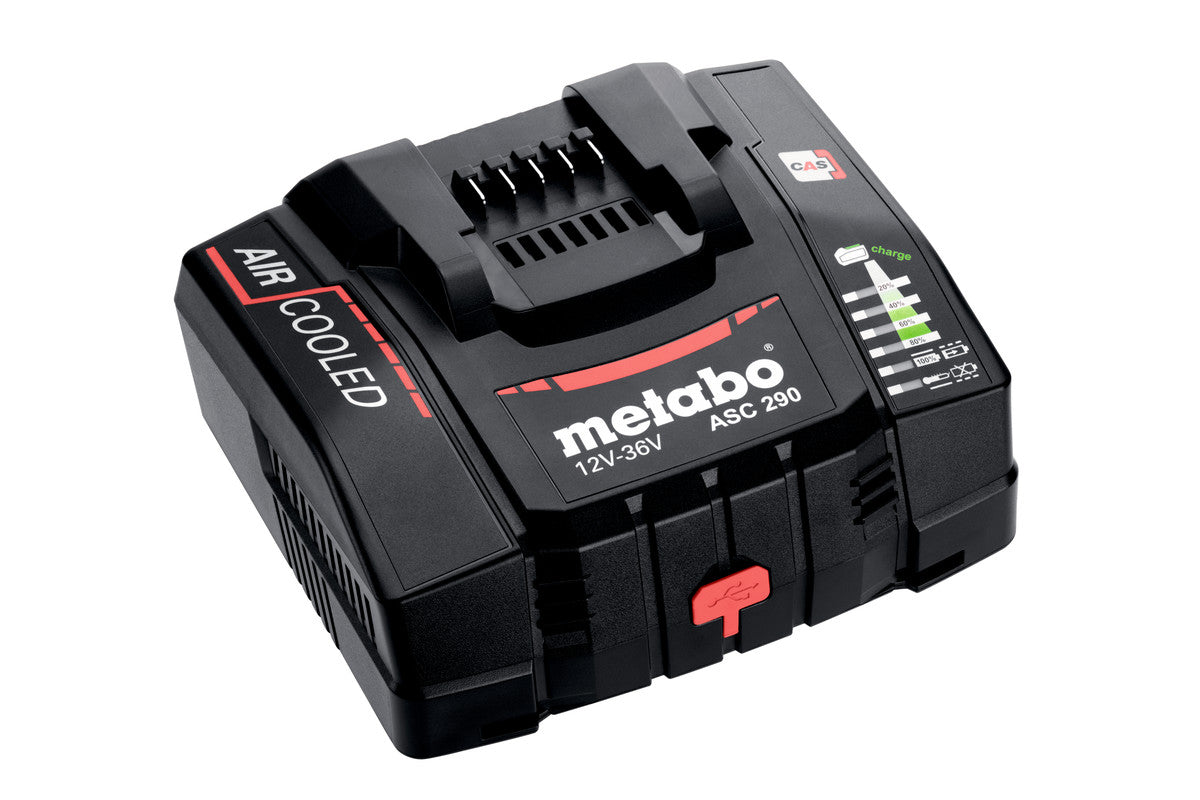 Metabo 627370000 - Cargador rápido ASC 290, 12-36 V, "AIR COOLED" UE