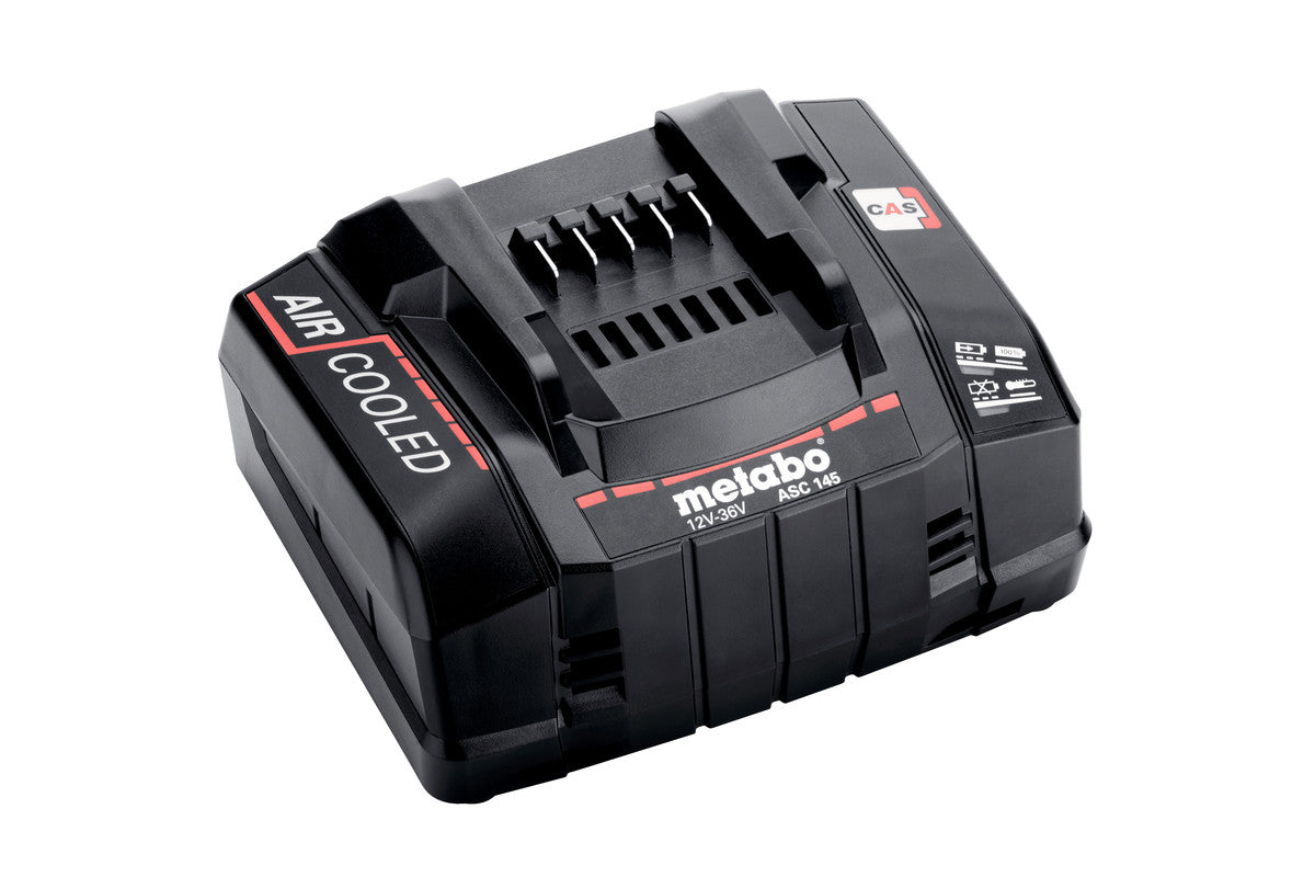 Metabo 627378000 - Cargador rápido ASC 145 , 12-36 V, "AIR COOLED", UE