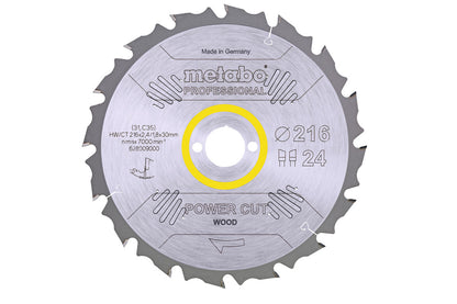 Metabo Hojas para sierras circulares "power cut wood", calidad professional, para sierras circulares semiestacionarias