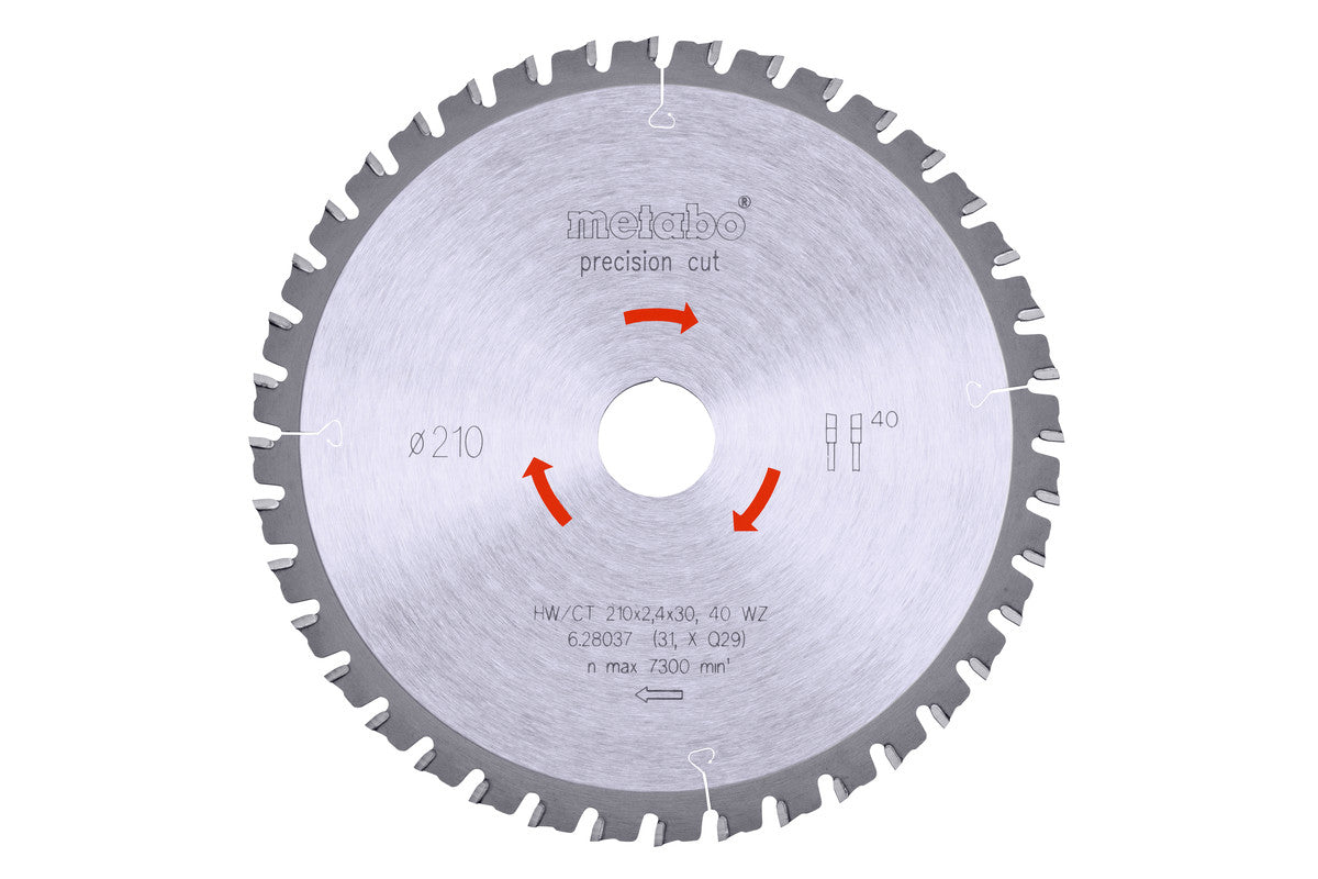 Metabo Hojas para sierras circulares "precision cut wood", calidad professional, para sierras circulares semiestacionarias