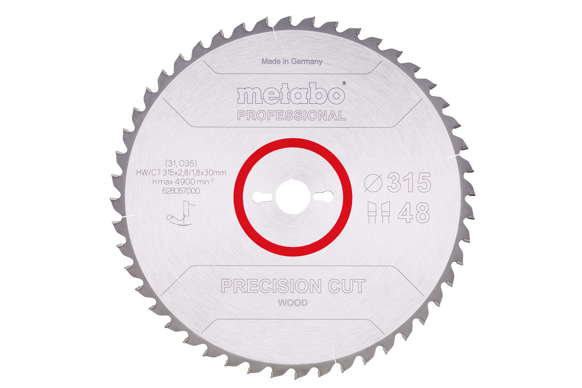 Metabo Hojas para sierras circulares "precision cut wood", calidad professional, para sierras circulares semiestacionarias — 628057000