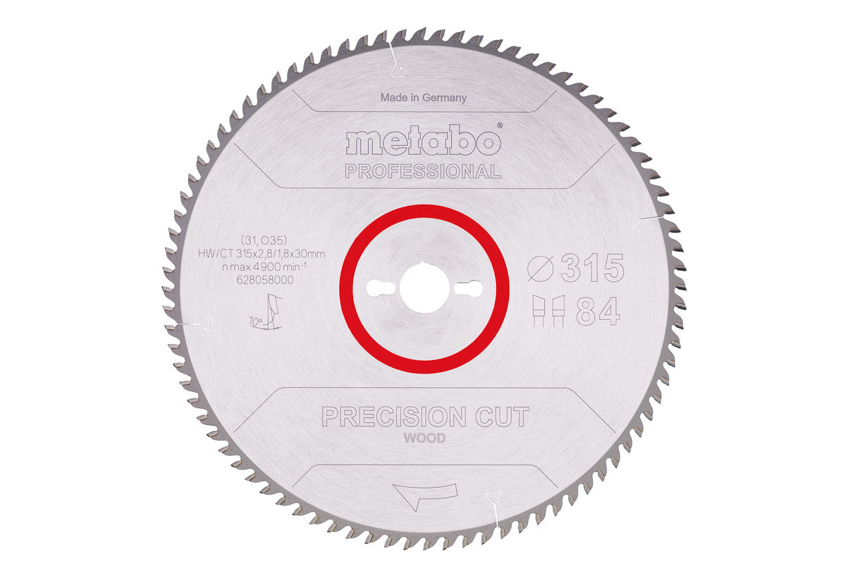 Metabo Hojas para sierras circulares "precision cut wood", calidad professional, para sierras circulares semiestacionarias — 628058000