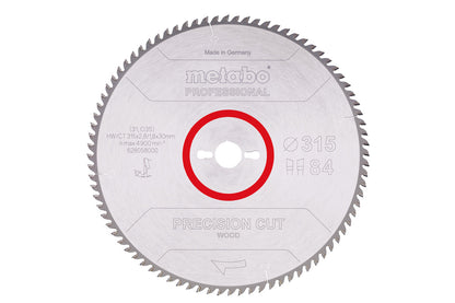 Metabo Hojas para sierras circulares "precision cut wood", calidad professional, para sierras circulares semiestacionarias — 628058000