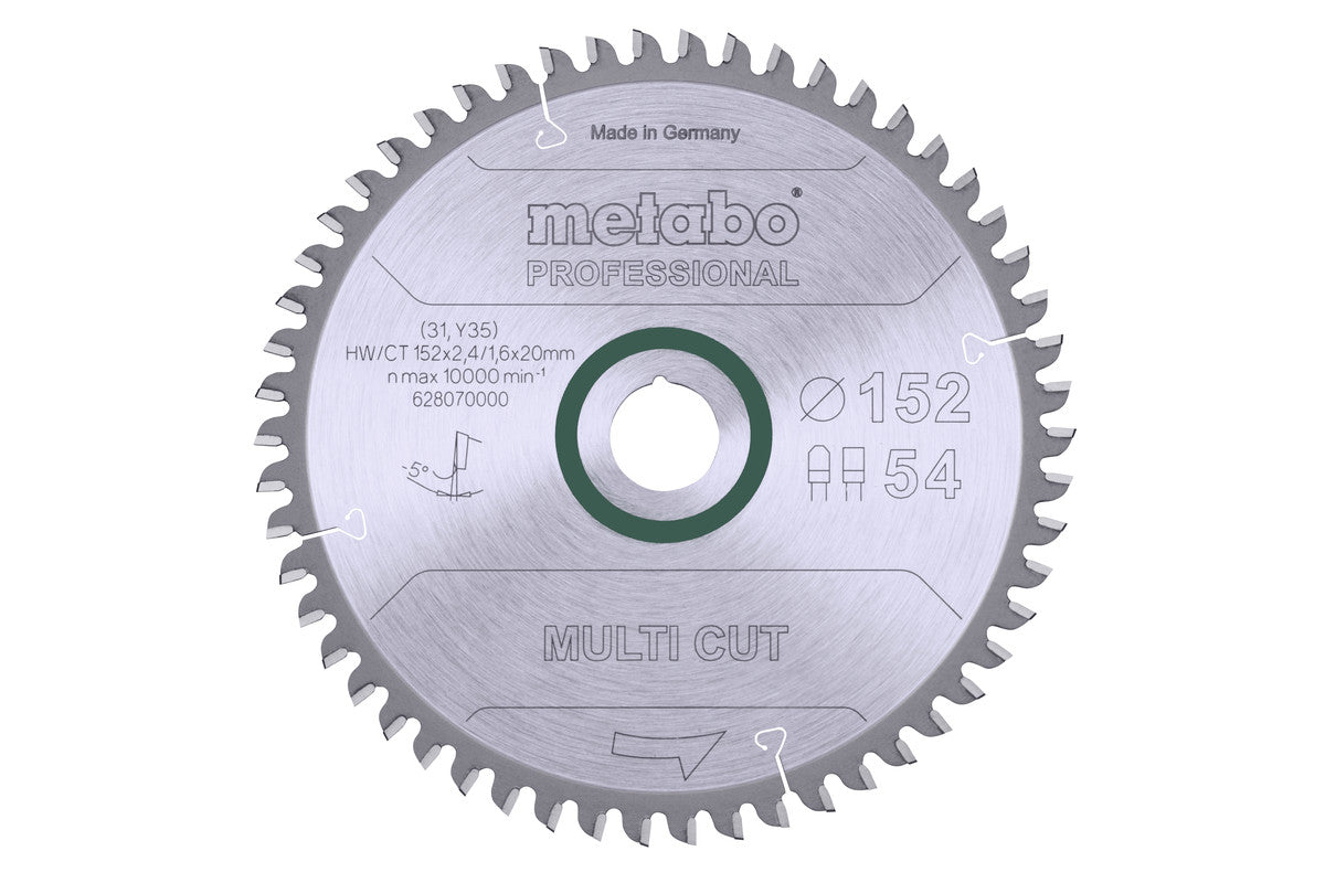 Metabo 628070000 - Hojas para sierras circulares "multi cut", calidad professional, para sierras circulares manuales — 628070000