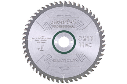 Metabo Hojas para sierras circulares "multi cut", calidad professional, para sierras circulares semiestacionarias — 628083000