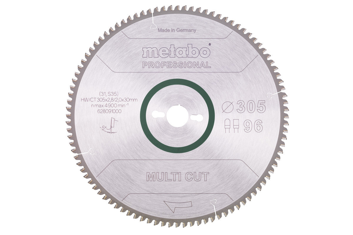 Metabo Hojas para sierras circulares "multi cut", calidad professional, para sierras circulares semiestacionarias — 628091000
