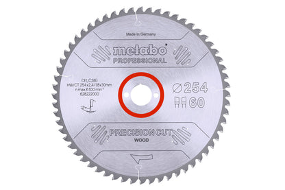 Metabo Hojas para sierras circulares "precision cut wood", calidad professional, para sierras circulares semiestacionarias — 628222000