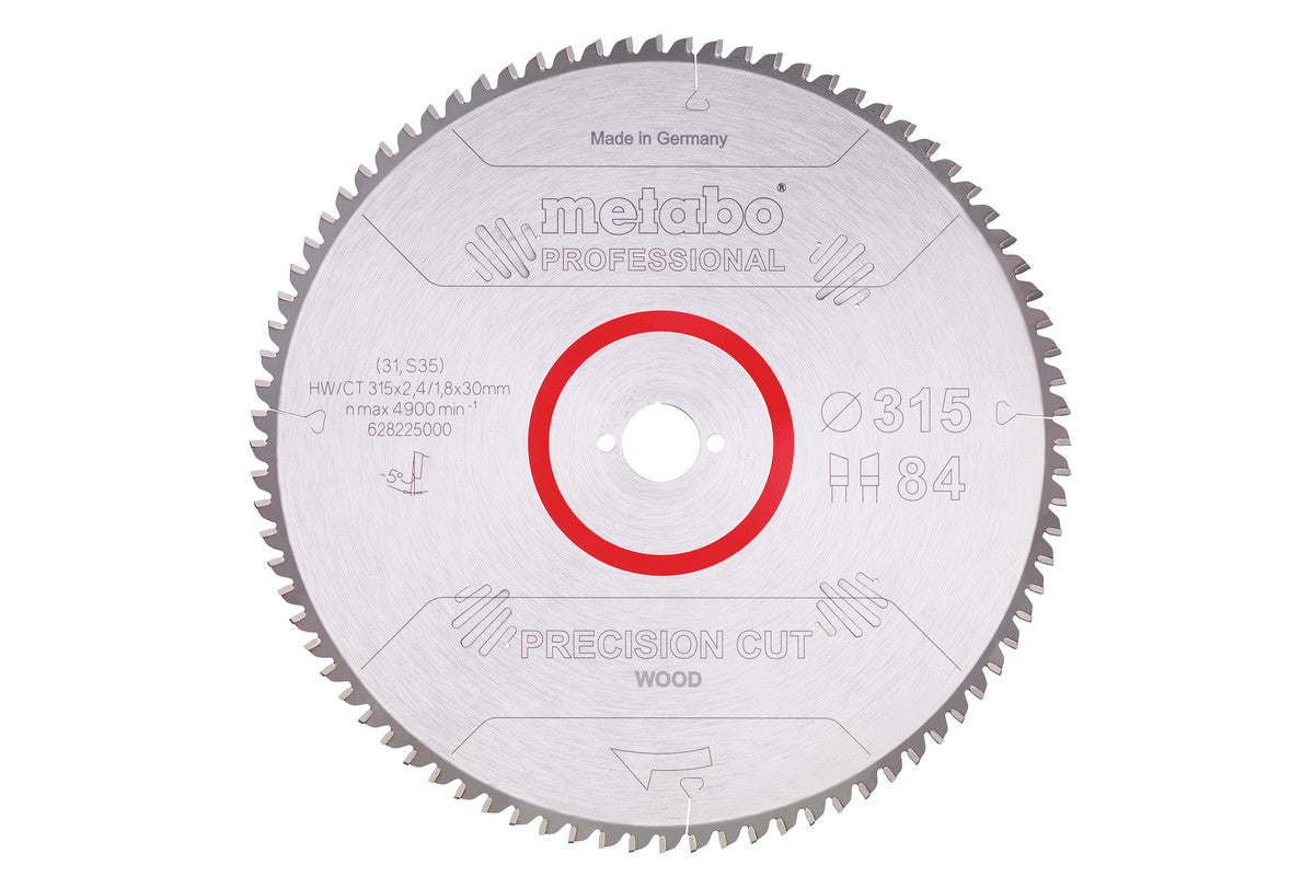 Metabo Hojas para sierras circulares "precision cut wood", calidad professional, para sierras circulares semiestacionarias — 628225000
