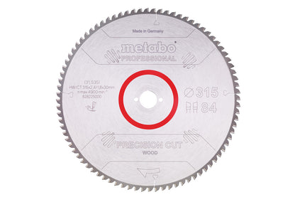 Metabo Hojas para sierras circulares "precision cut wood", calidad professional, para sierras circulares semiestacionarias — 628225000