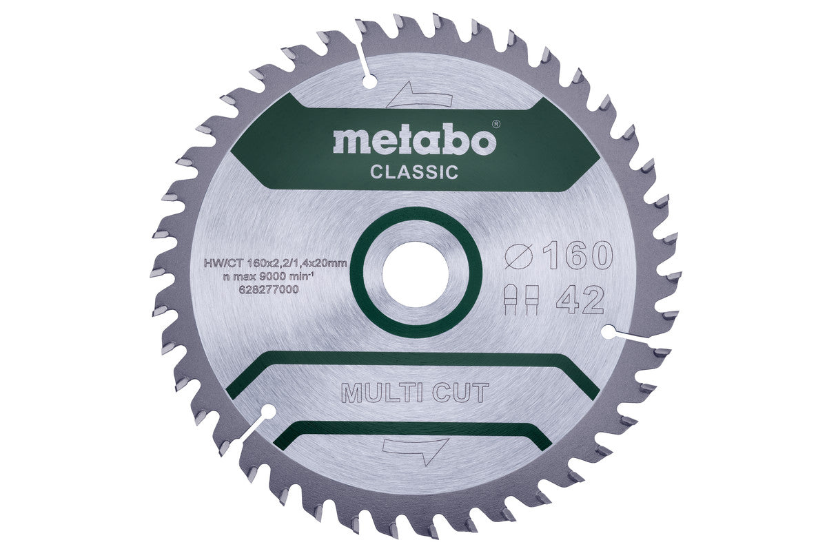 Metabo 628277000 - Hojas para sierras circulares "multi cut", calidad classic, para sierras circulares manuales