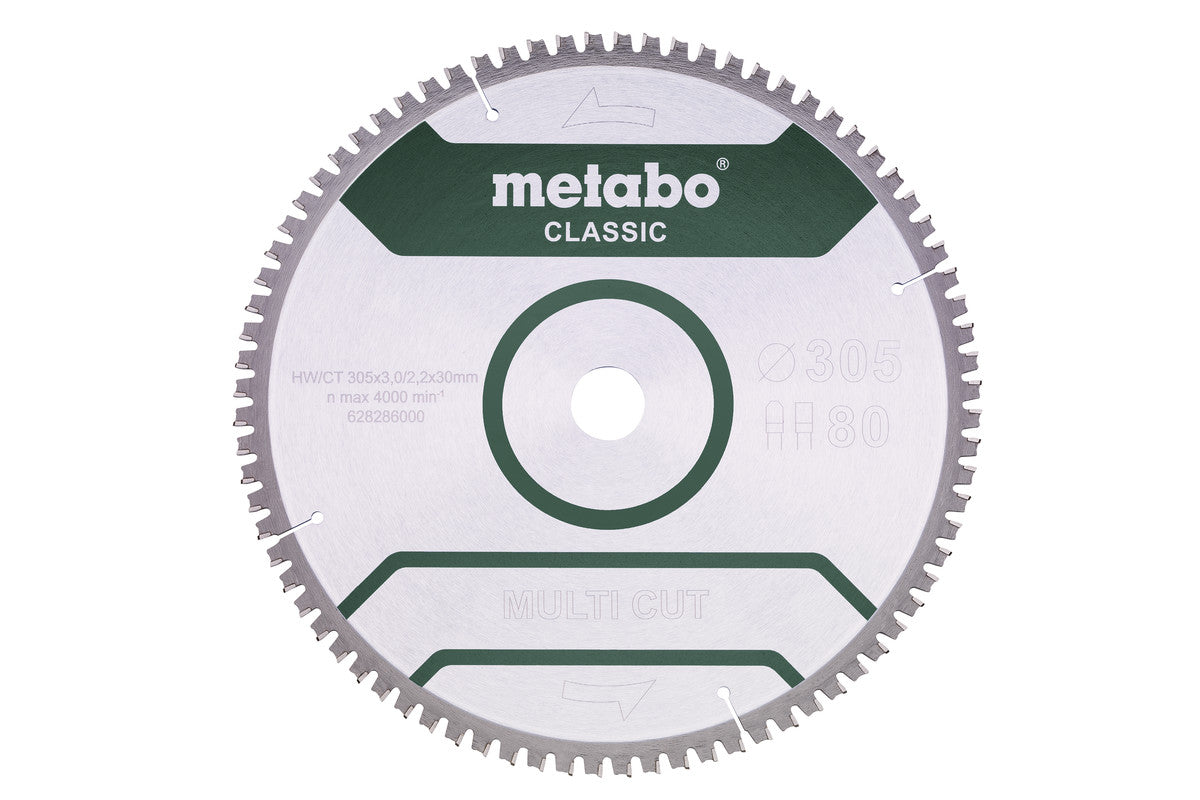 Metabo Hojas para sierras circulares "multi cut", calidad classic, para sierras circulaes semiestacionarias — 628286000