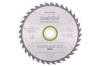 Metabo Hojas para sierras circulares "cordless cut wood", calidad professional, para sierras circulares manuales — 628295000