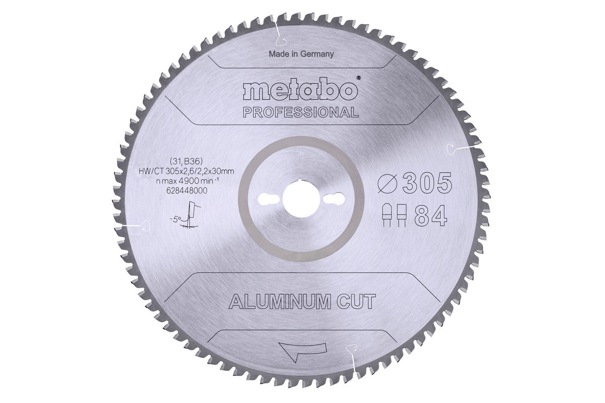 Metabo Hojas para sierras circulares "aluminium cut", calidad professional, para sierras circulares semiestacionarias — 628448000