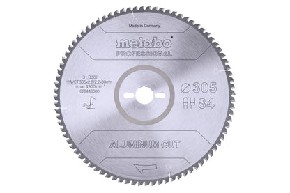 Metabo Hojas para sierras circulares "aluminium cut", calidad professional, para sierras circulares semiestacionarias — 628448000