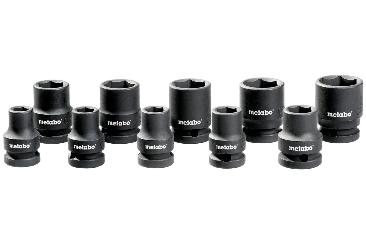 Metabo 628831000 - Juego de llaves de vaso 1/2" a prueba de golpes