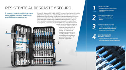 GEDORE 666-042 - 1/4" Torque Bit Set, 42 Pieces