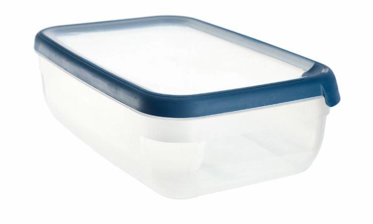 Curver - Recipiente hermetico rectangular 1,2 L, transparente/azul