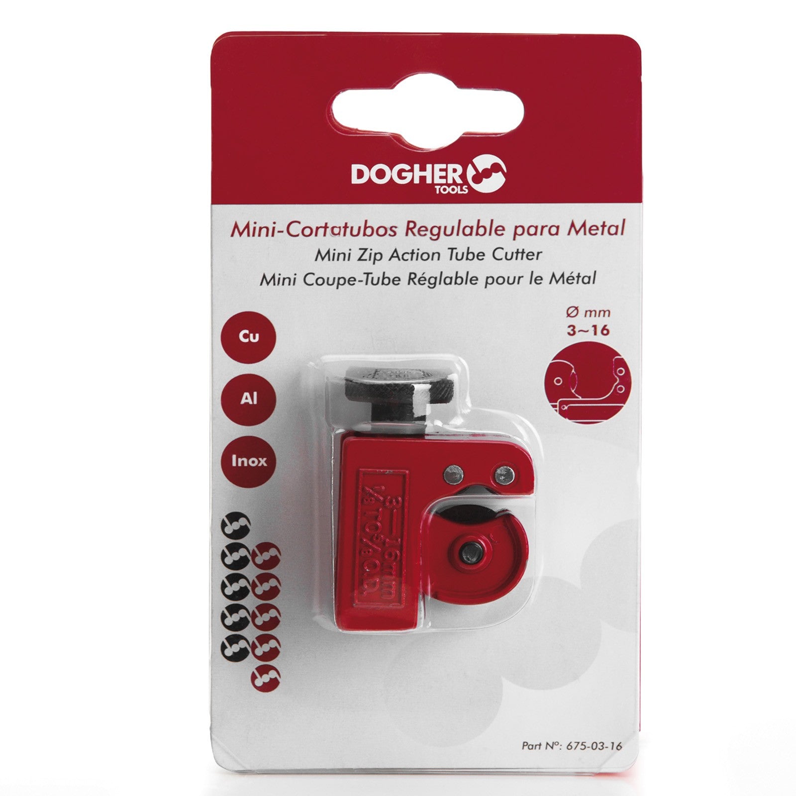 Dogher 675-03-16 - Minicortatubo Regul Para Metal 3-16Mm