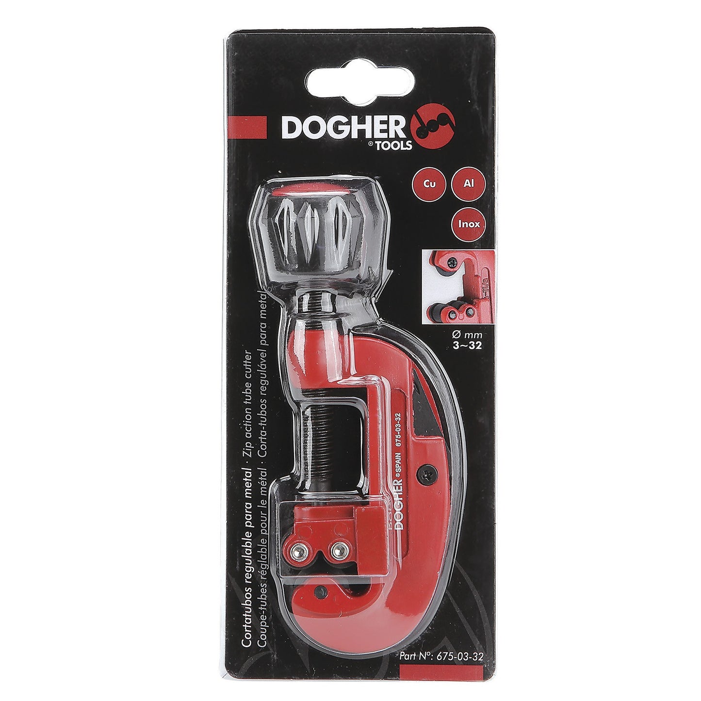 Dogher 675-03-32 - Cortatubos Regulable Para Metal 3-32Mm