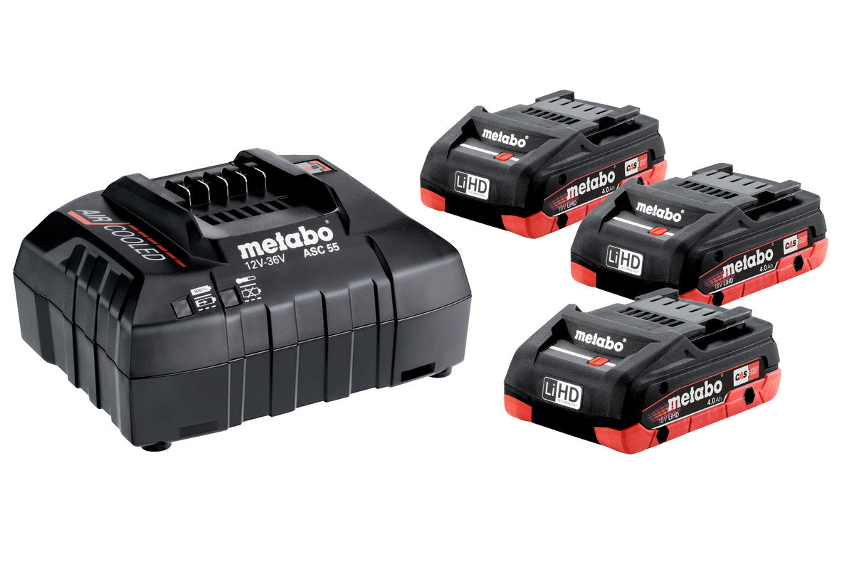 Metabo 685132000 - Set básico 3 x LiHD 4.0 Ah