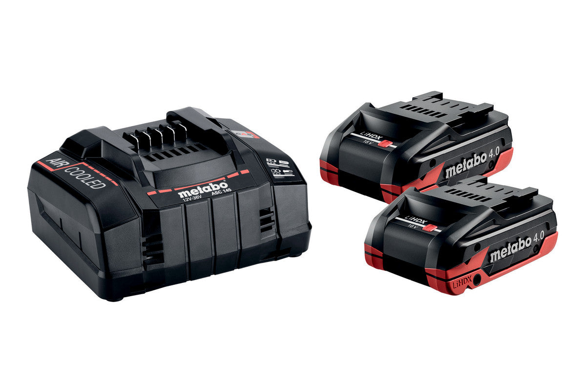 Metabo 685306000 - Set básico 2 x LiHDX 4.0 Ah + ASC 145