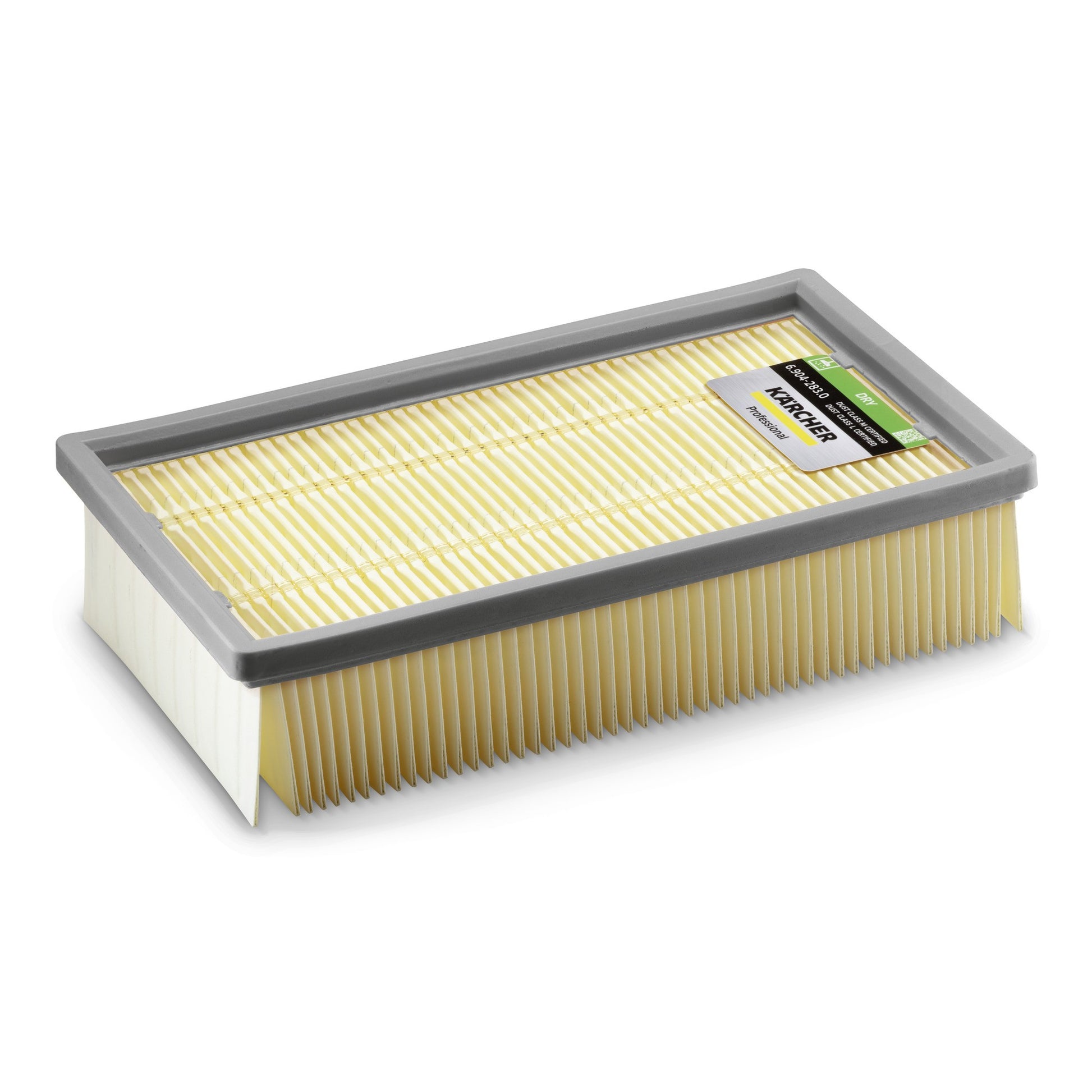 Kärcher 6.904-283.0 - Filtro plegado plano Dry, etiqueta verde, apto para el NT 65/2 Ap